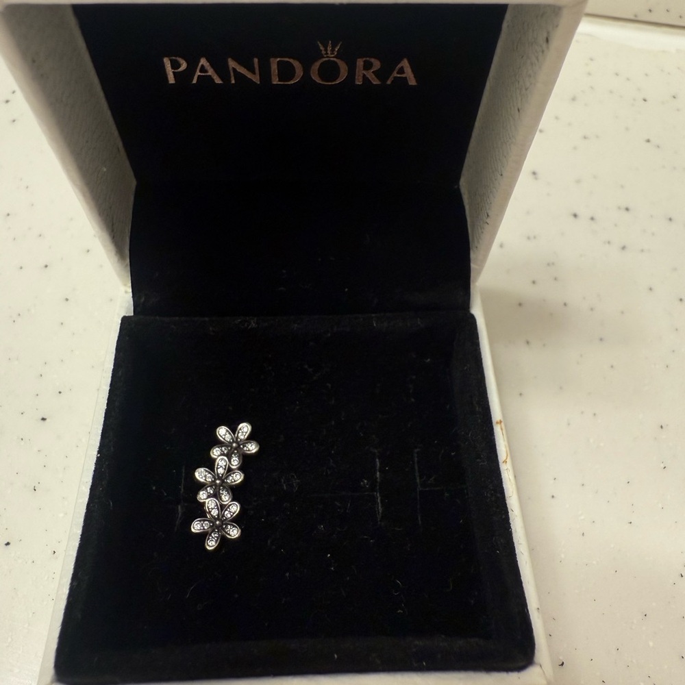 Pandora Silver Floral Earring-ONE